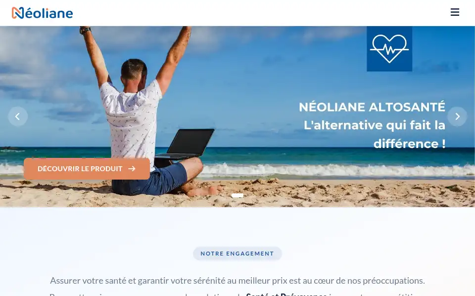 Screenshot of neoliane-sante.fr