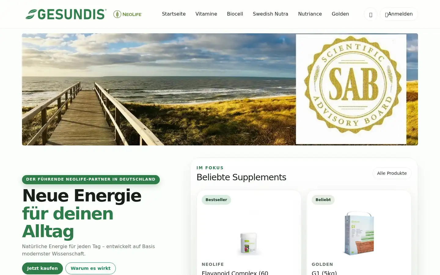 Screenshot of neolifemuenchen.de