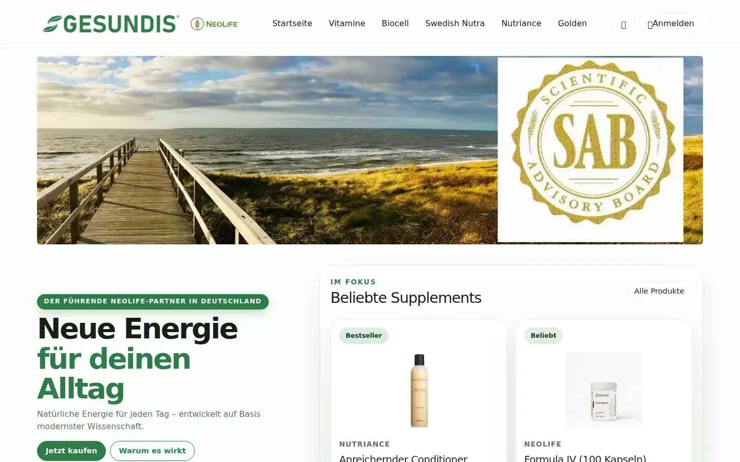 Screenshot of neolifesylt.de