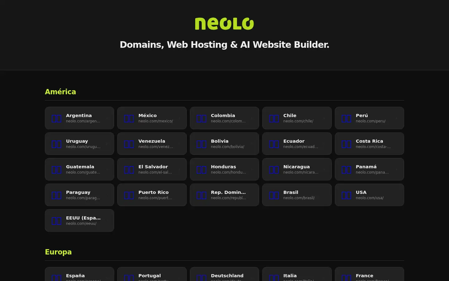 Screenshot of neolo.com