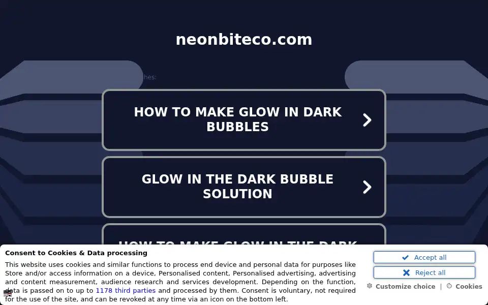 Screenshot of neonbiteco.com