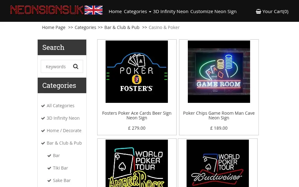 Screenshot of neonsignsuk.com
