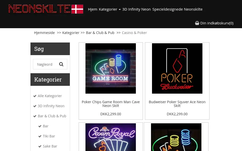 Screenshot of neonskilte.com