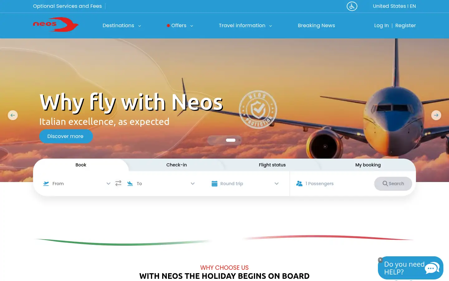 Screenshot of neosair.com