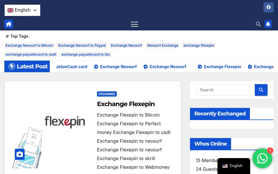 Screenshot of neosurf-exchanger.com