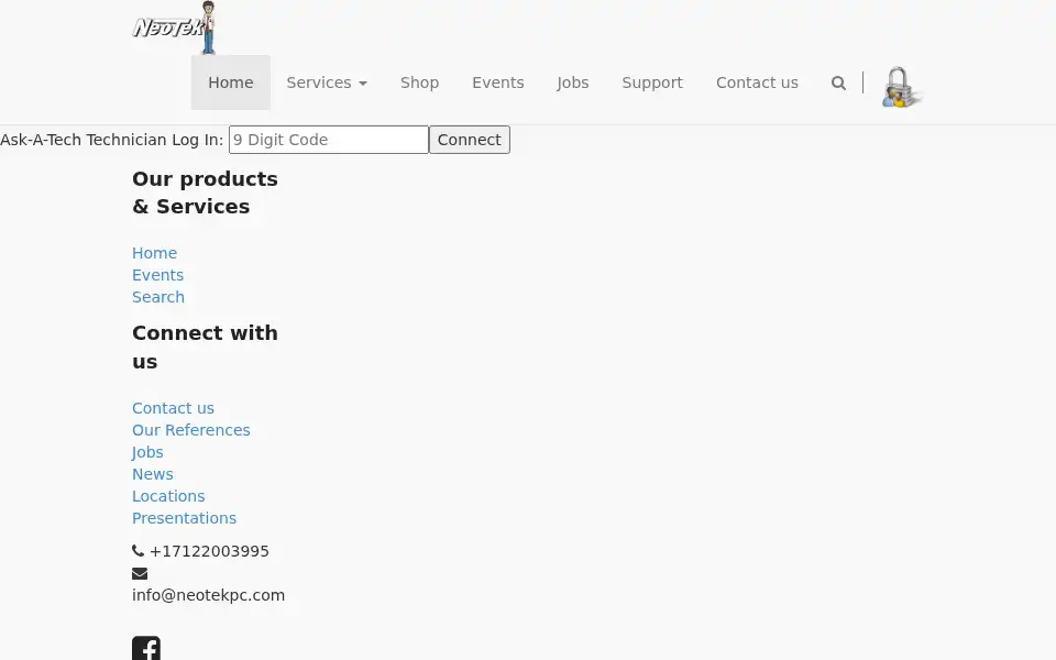 Screenshot of neotekpc.com