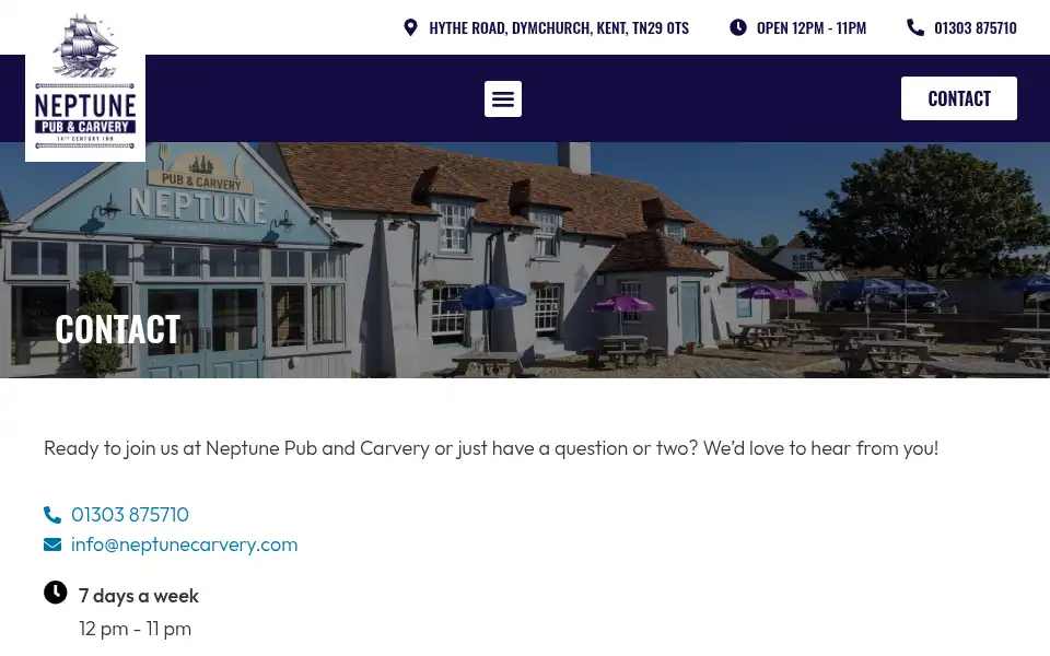 Screenshot of neptunecarvery.com