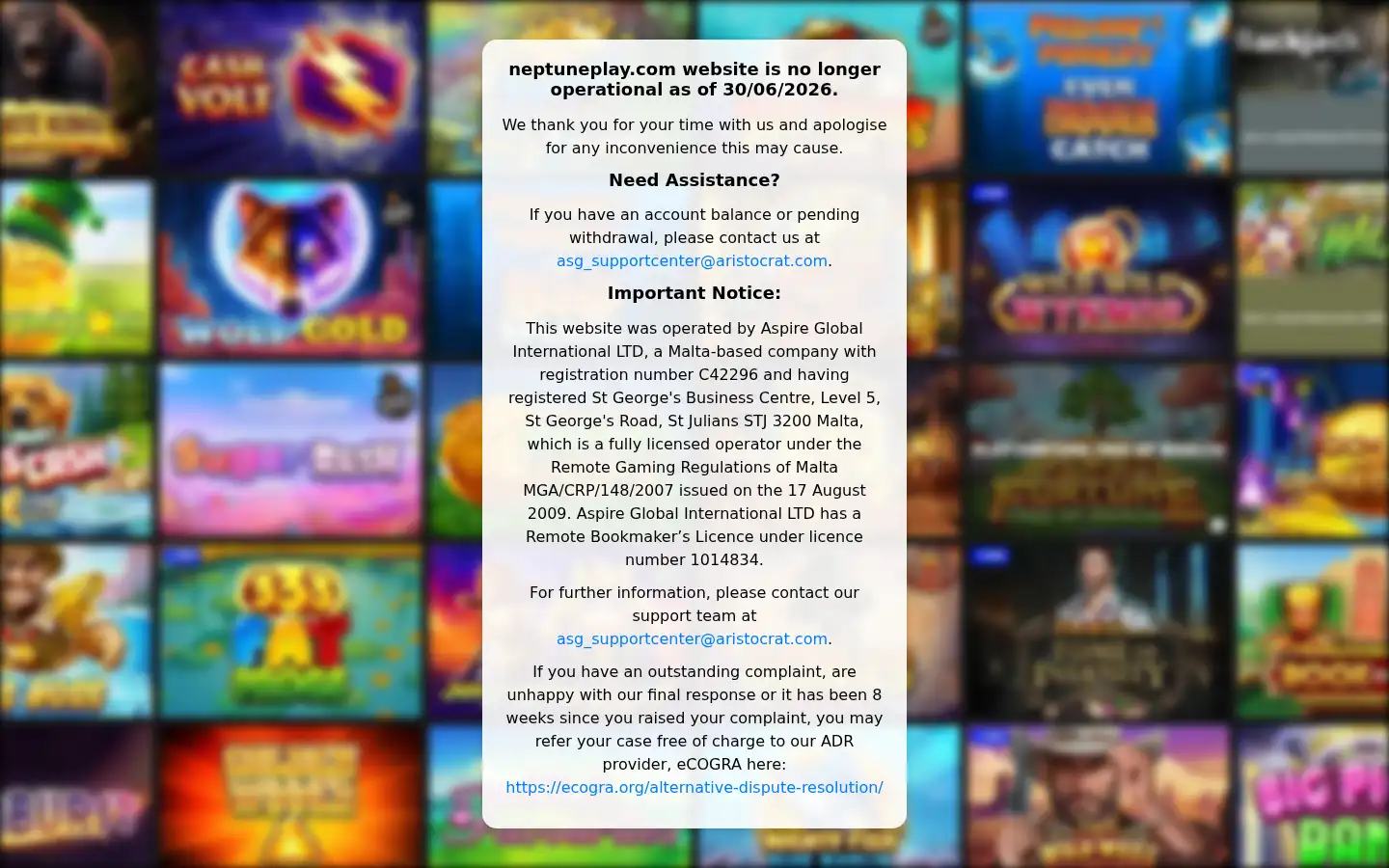 Screenshot of neptuneplay.com