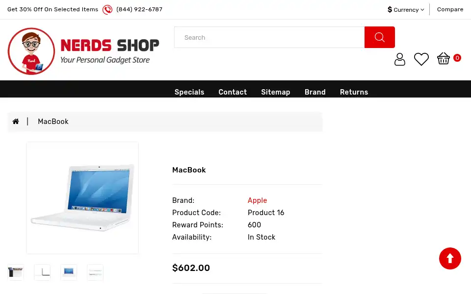 Screenshot of nerdsshop.us