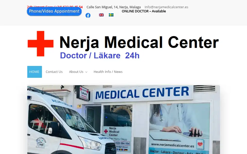 Screenshot of nerjamedicalcenter.es