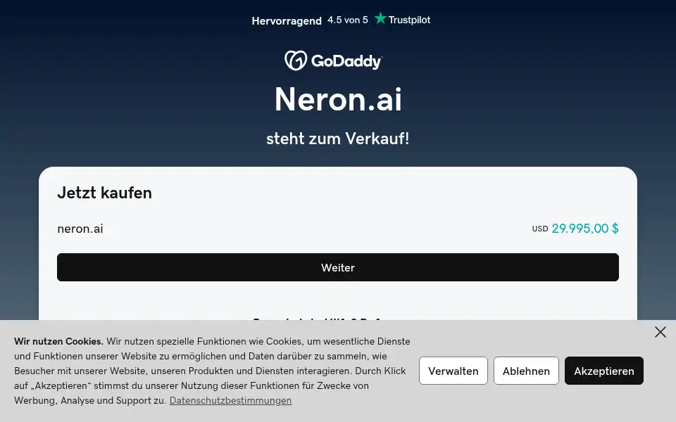 Screenshot of neron.ai