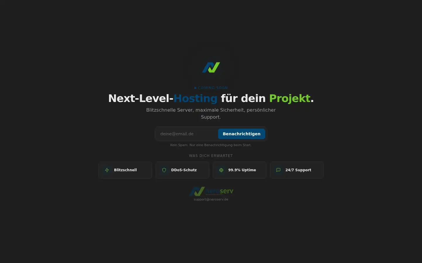 Screenshot of neroserv.de