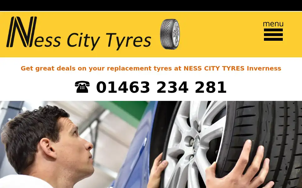 Screenshot of nesscitytyres.com
