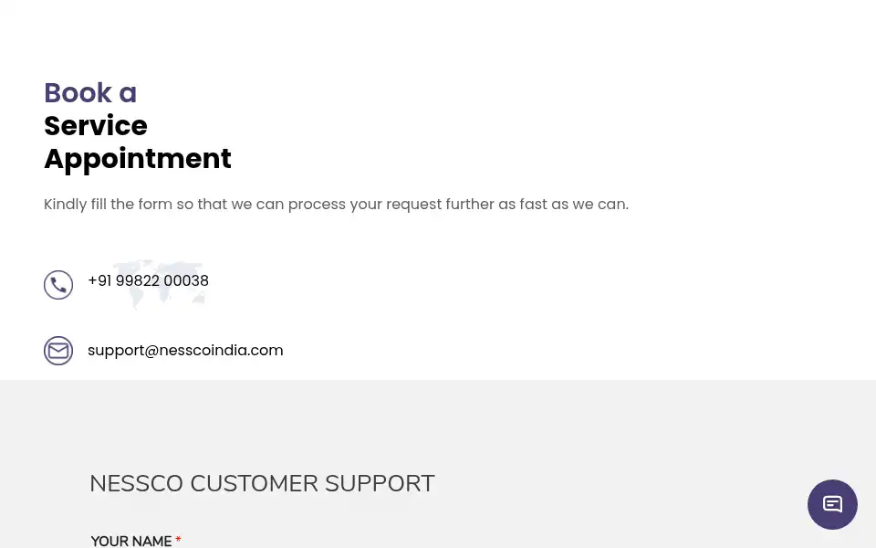 Screenshot of nesscoindia.com