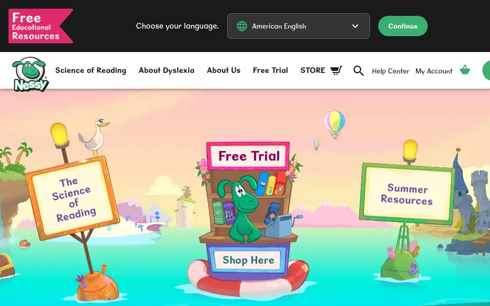 Screenshot of nessy.com