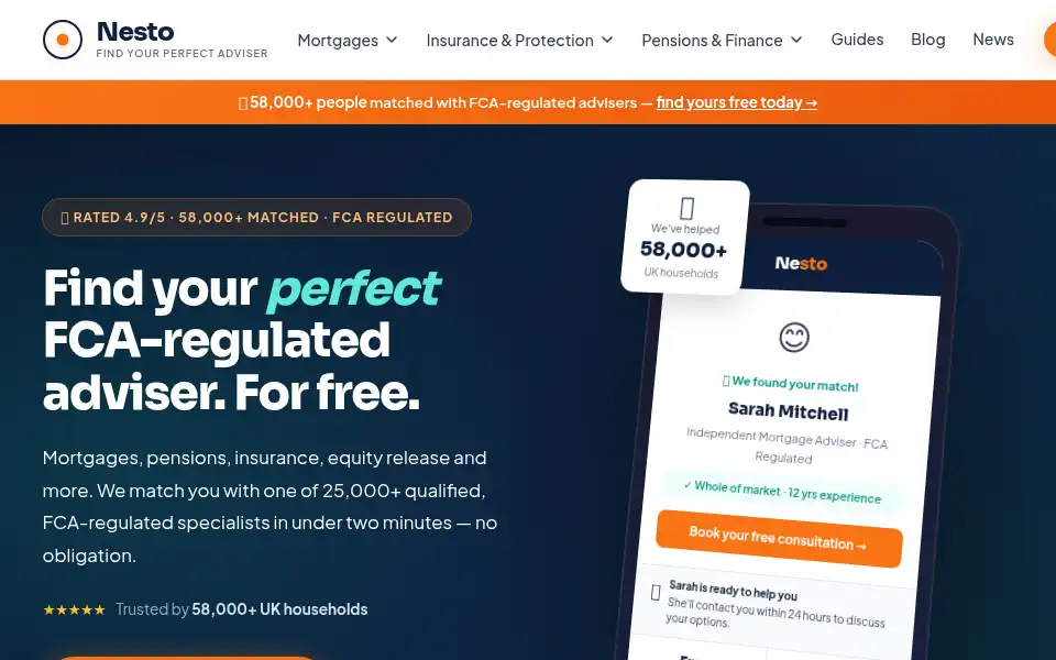 Screenshot of nesto.co.uk