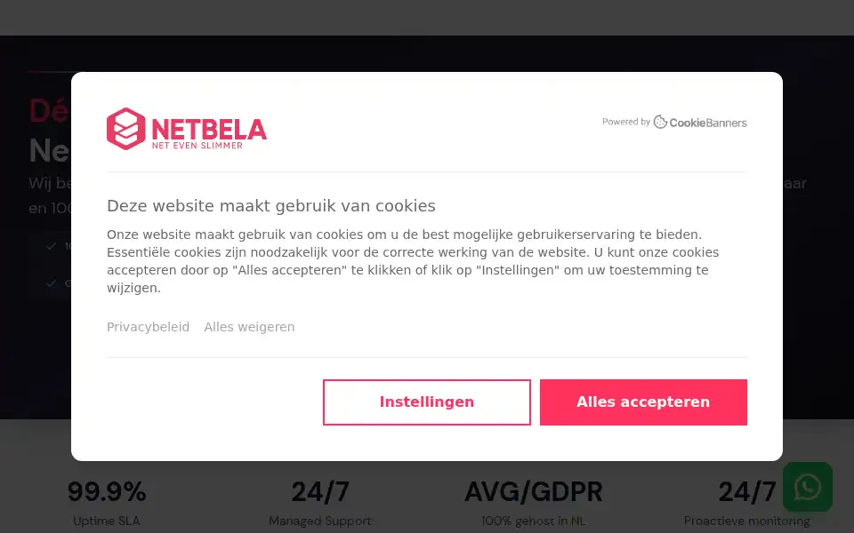 Screenshot of netbela.nl