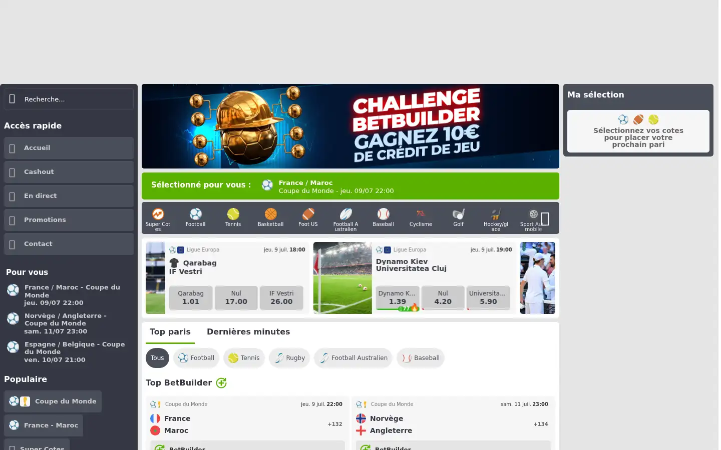 Screenshot of netbet.com