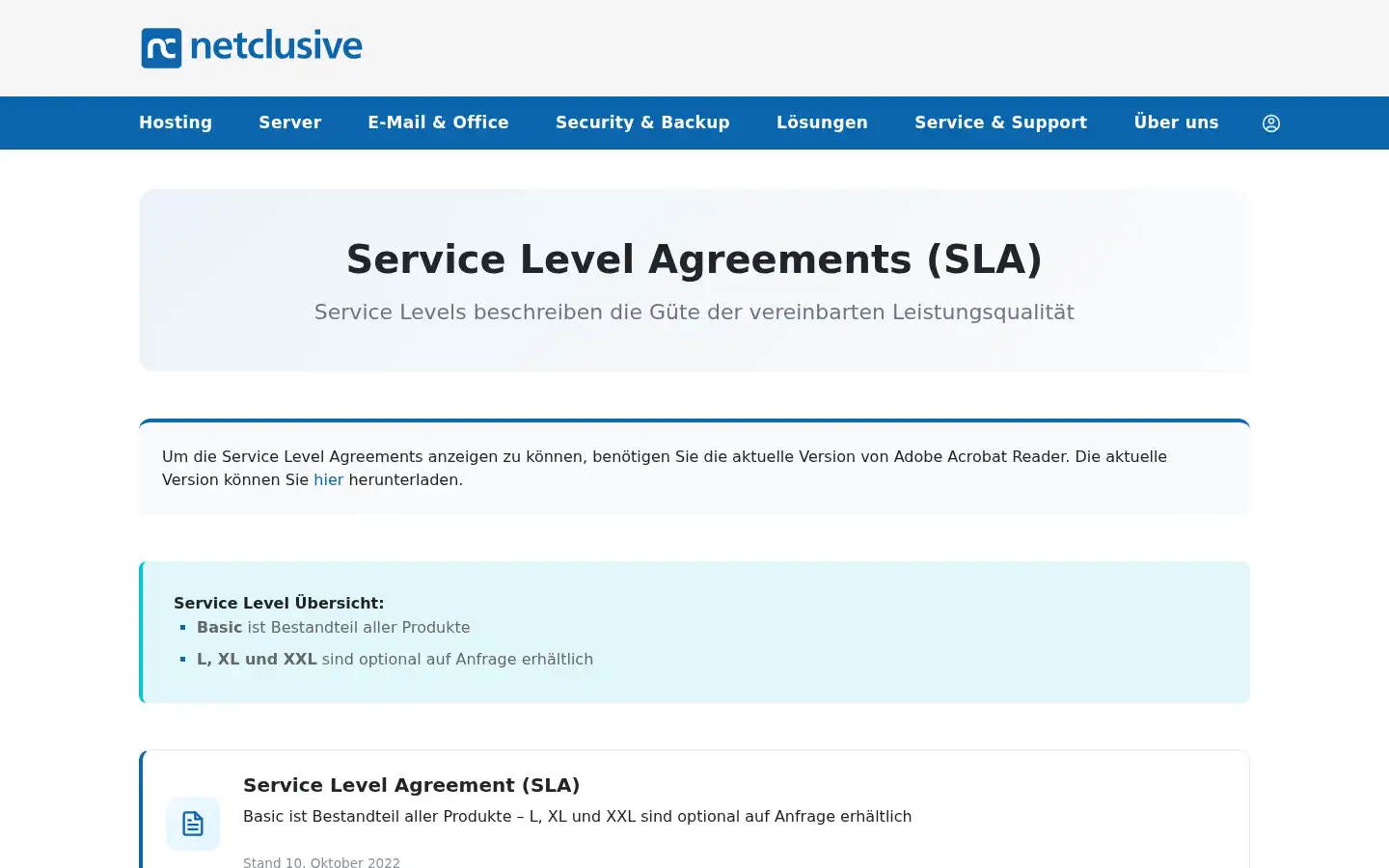 Screenshot of netclusive.de