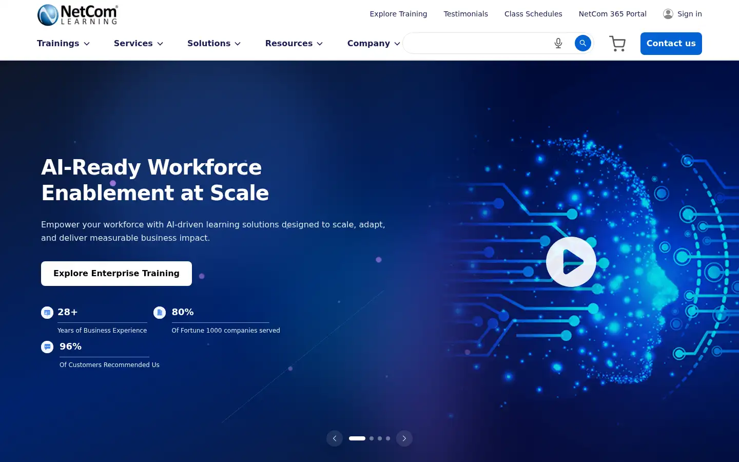 Screenshot of netcomlearning.com