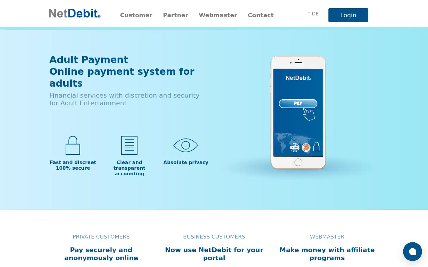 Screenshot of netdebit-payment.de