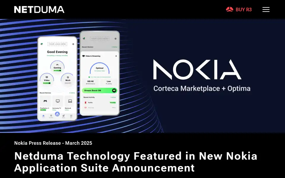 Screenshot of netduma.com