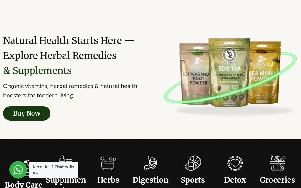 Screenshot of netervital.co.uk