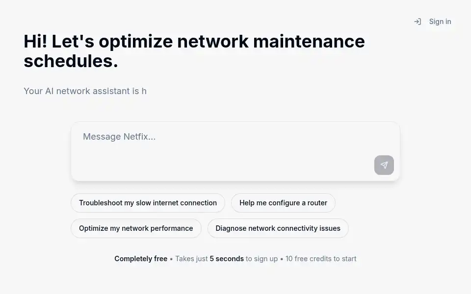 Screenshot of netfix.ai