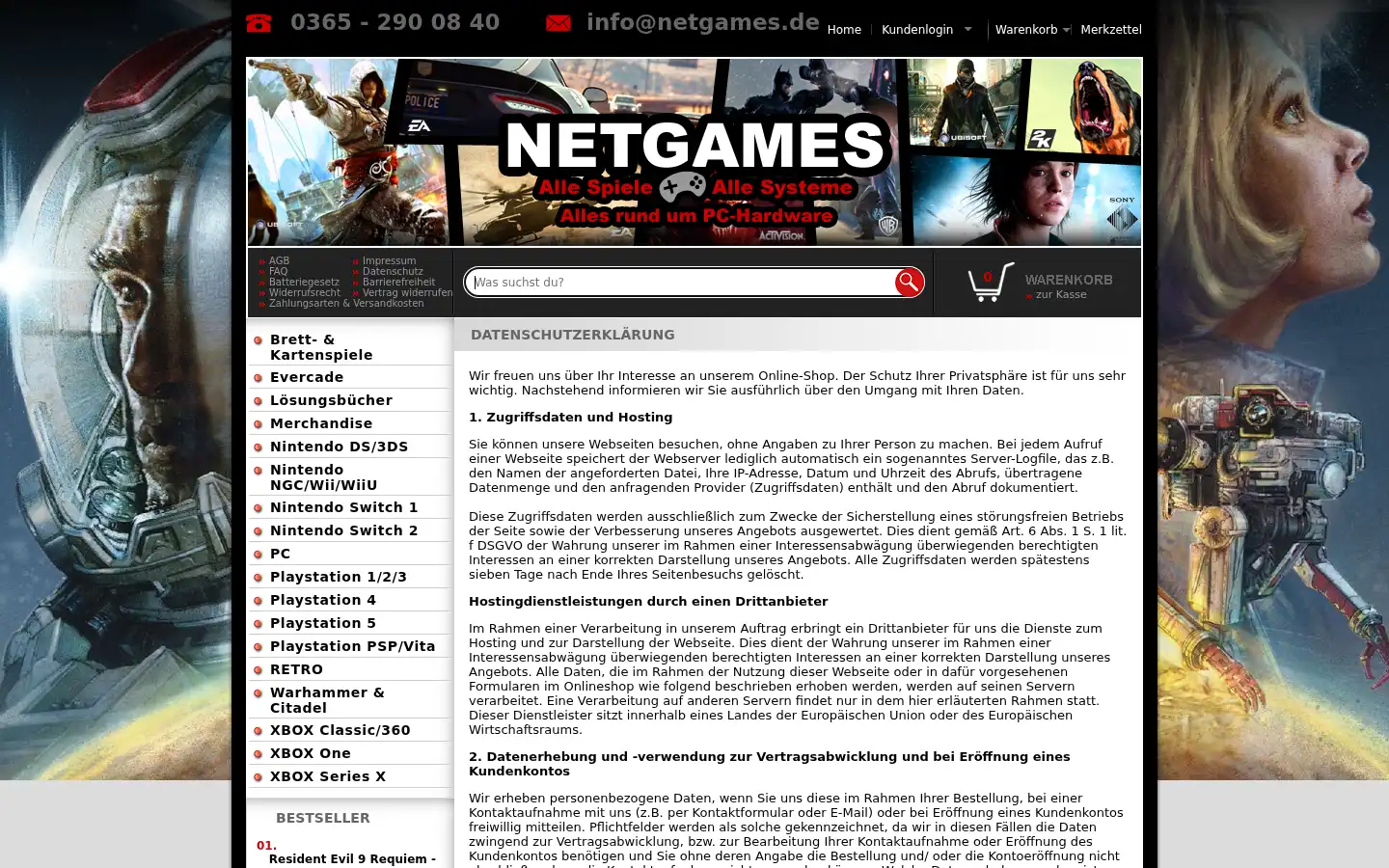 Screenshot of netgames.de