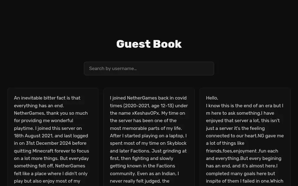 Screenshot of nethergames.org