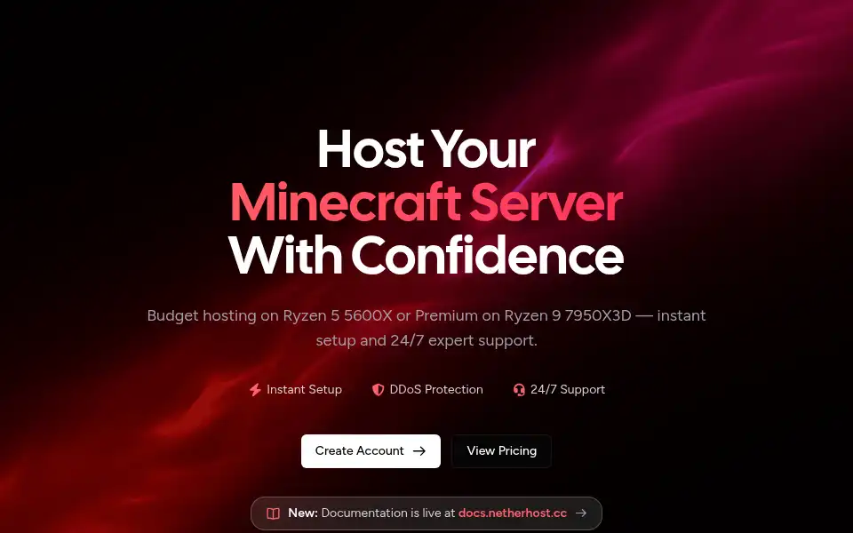 Screenshot of netherhost.cc