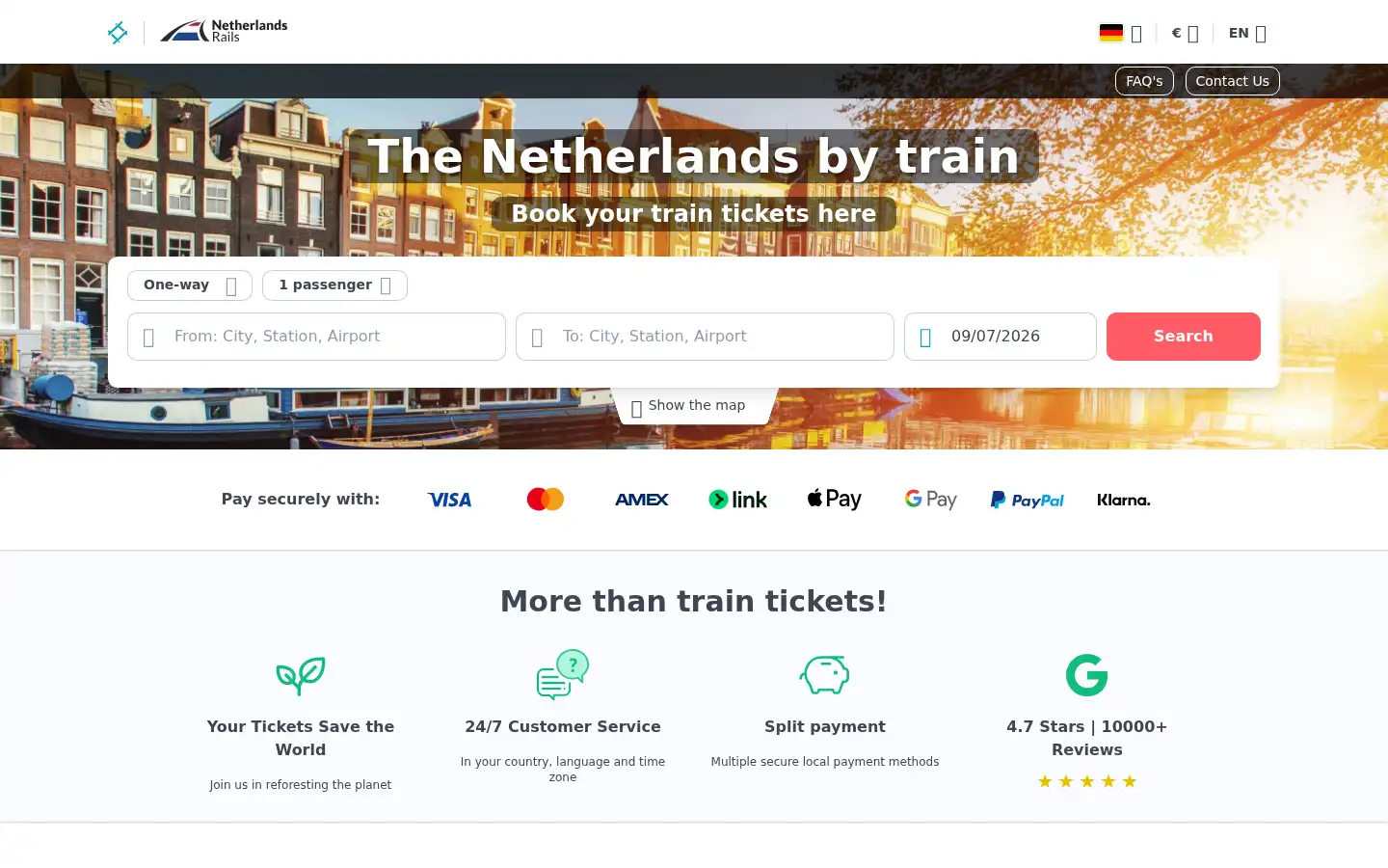 Screenshot of netherlandsrails.com