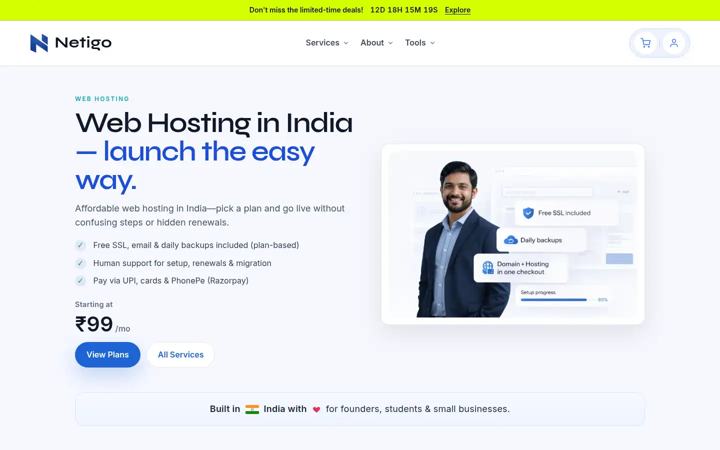 Screenshot of netigo.in