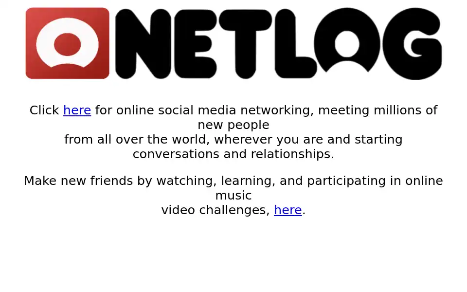 Screenshot of netlog.com