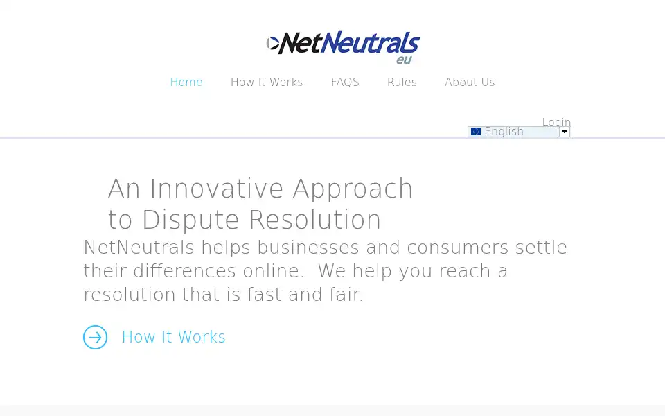 Screenshot of netneutrals.eu