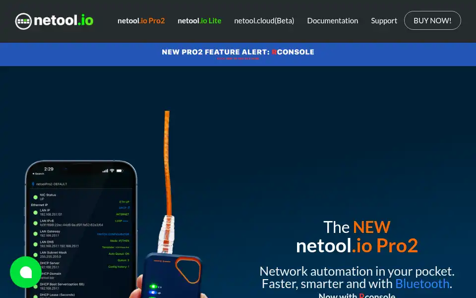 Screenshot of netool.io