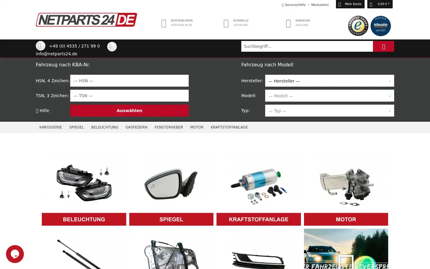 Screenshot of netparts24.de