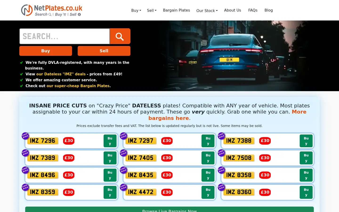 Screenshot of netplates.co.uk