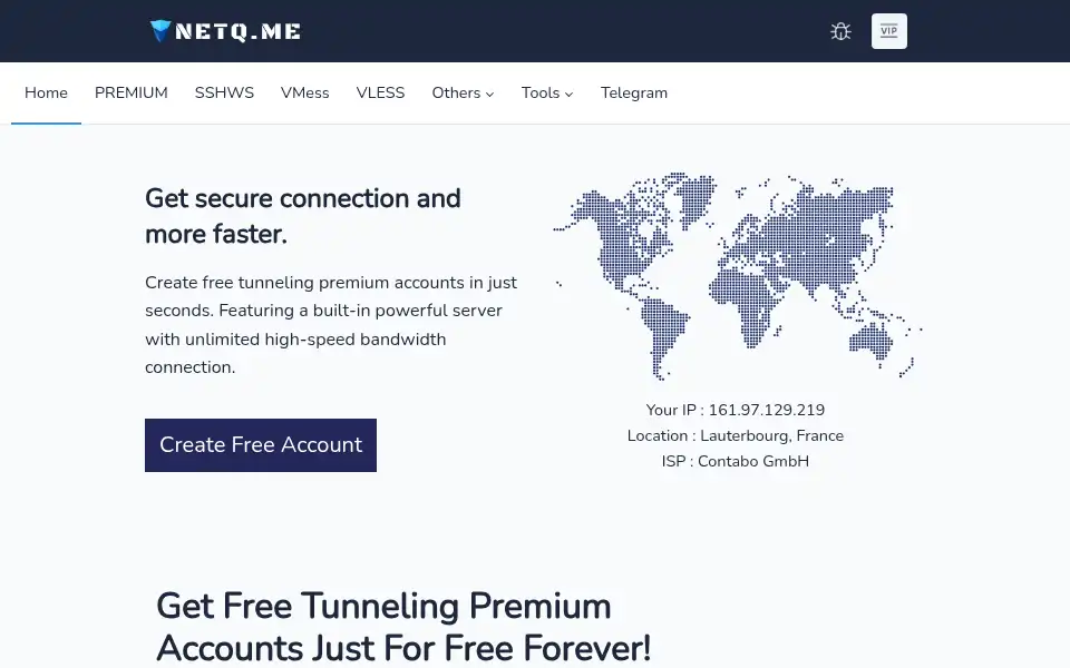 Screenshot of netq.me