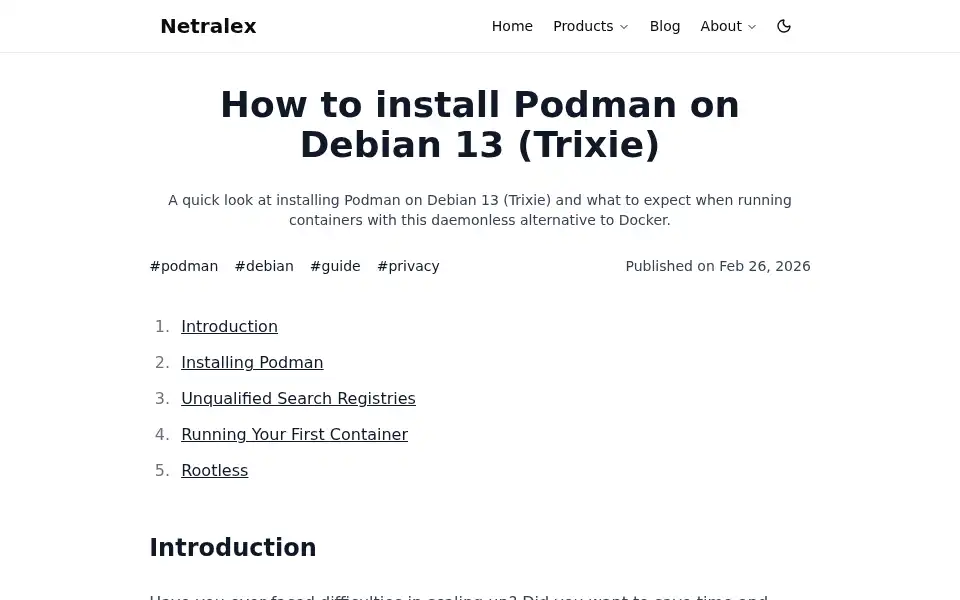 Screenshot of netralex.com