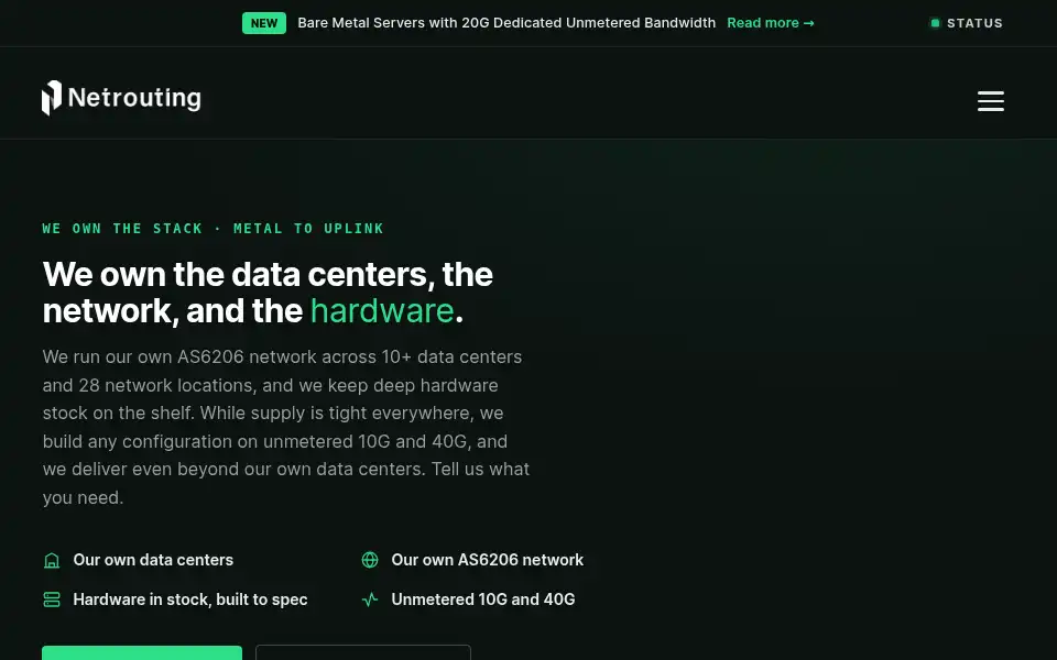 Screenshot of netrouting.com