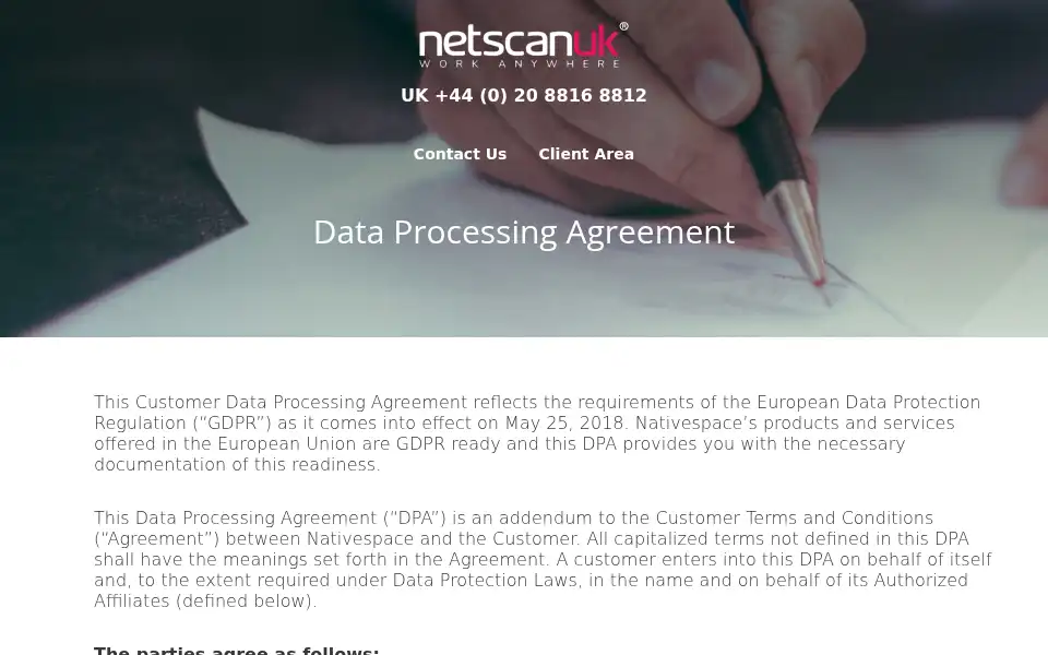Screenshot of netscanhosting.com