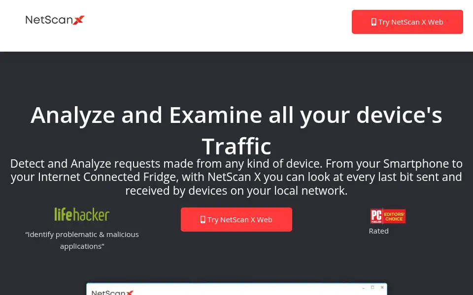 Screenshot of netscanx.com