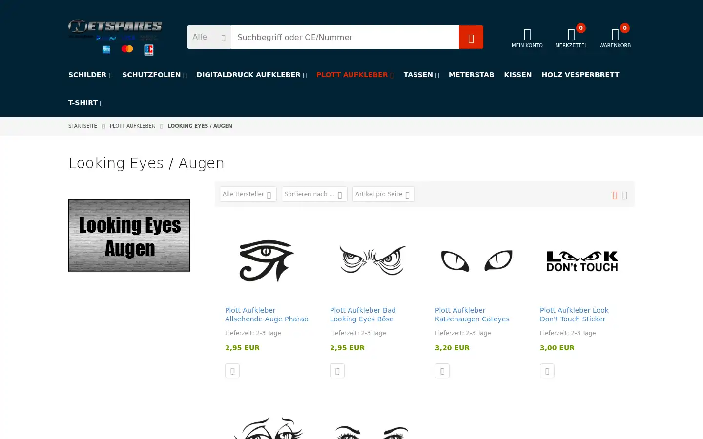 Screenshot of netspares.de