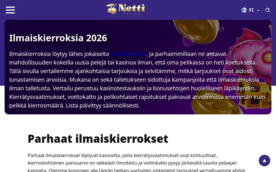 Screenshot of netticasino.com