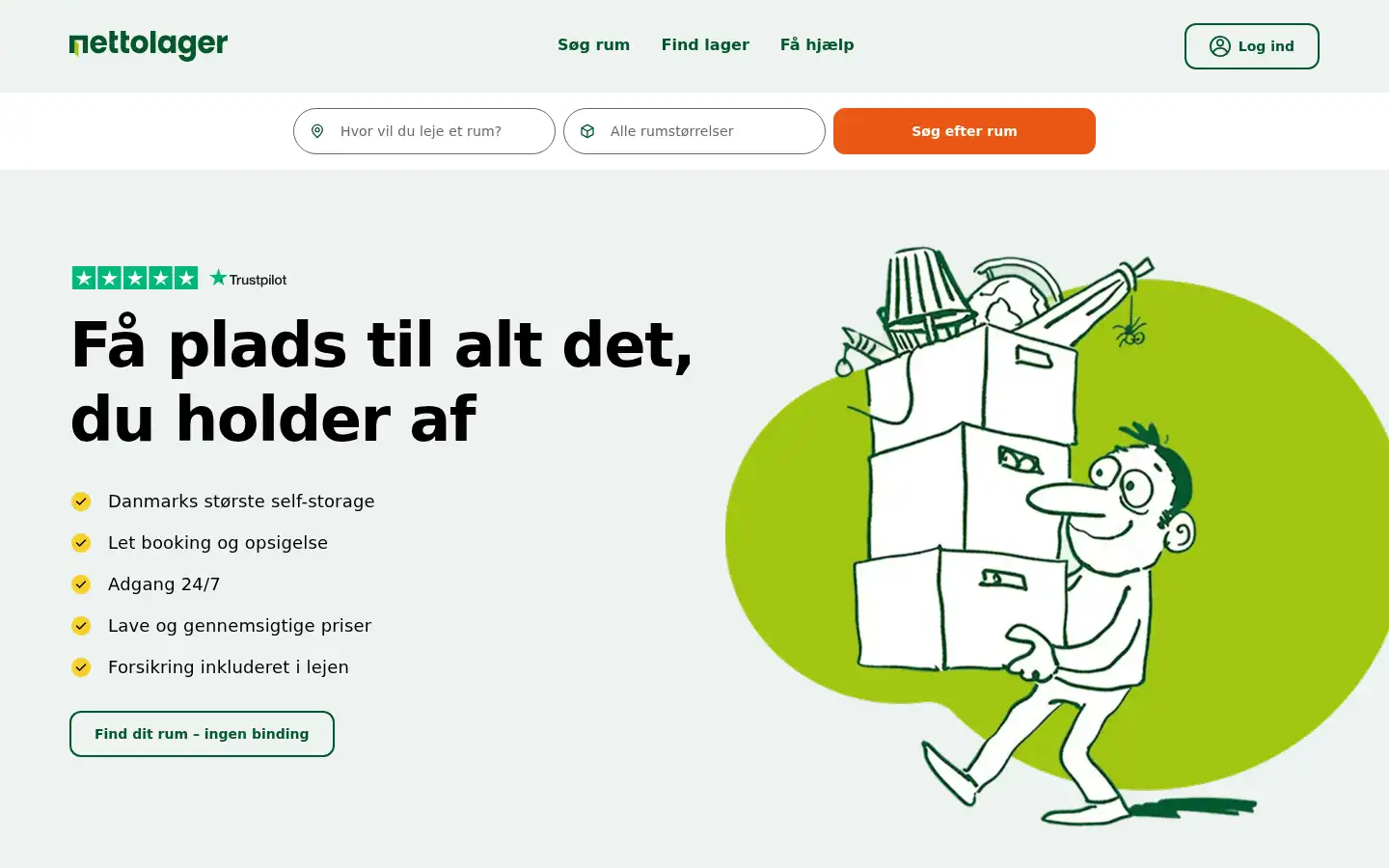 Screenshot of nettolager.dk