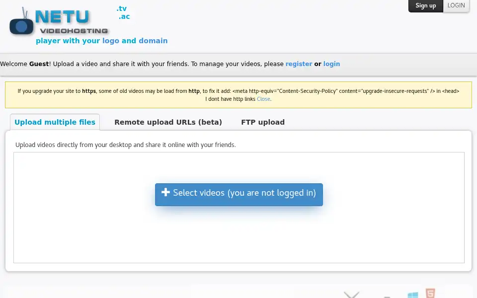Screenshot of netu.tv