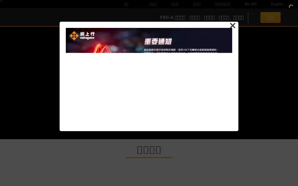 Screenshot of netvigator.com