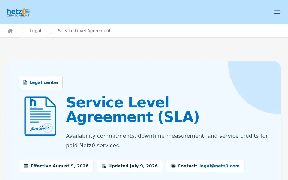 Screenshot of netz0.com