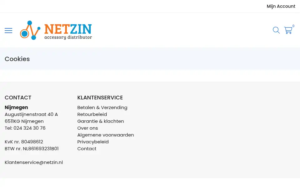 Screenshot of netzin.nl